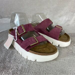 Birkenstock Papillio Arizona Chunky Women Sandal Mule EU 40 US 9 Berry Crush NEW